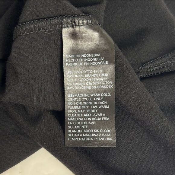 Chico's Black Knit Pull Over Midi Dress Pockets Snaps Chico's Size 3 US Size XL - Picture 9 of 11